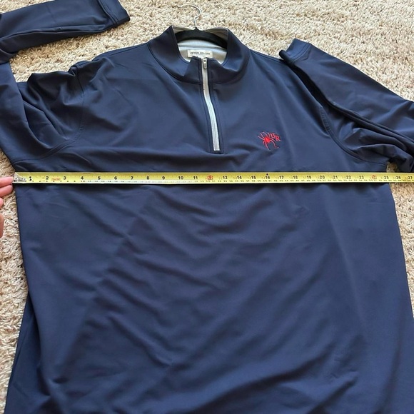 Peter Millar Richmond Spiders 1/4 Zip Size XL Pullover Golf Long Sleeve Navy - Picture 7 of 8